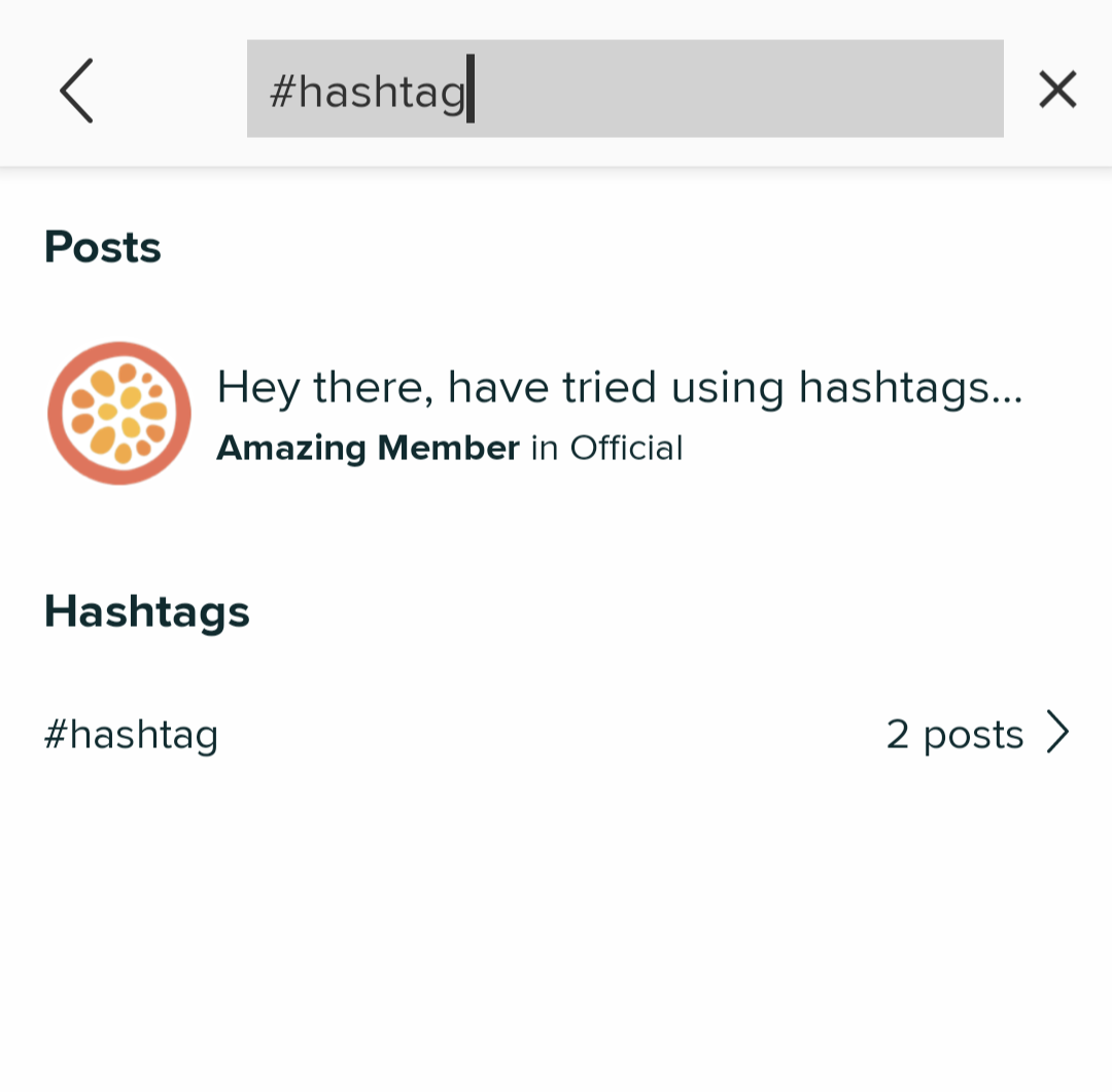 Hashtags Native (New) Member Support.png